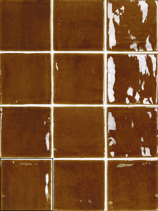 NOUR CARAMEL 10X10 GLÄNZEND Weißscherben - CARMEN