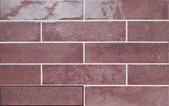 TOUCH BURGUNDY 6,3X25 LUCIDO Pasta bianca - CARMEN