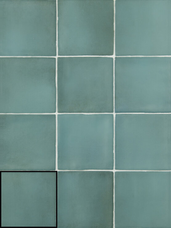 ISPAL TURQUOISE 10X10 MAT Pâte blanche - CARMEN