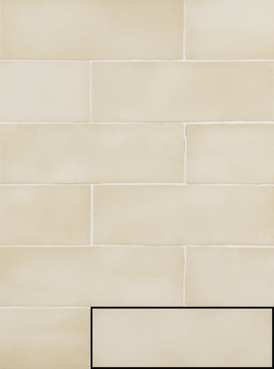 ISPAL BONE 6,5X20 MAT Pâte blanche - CARMEN