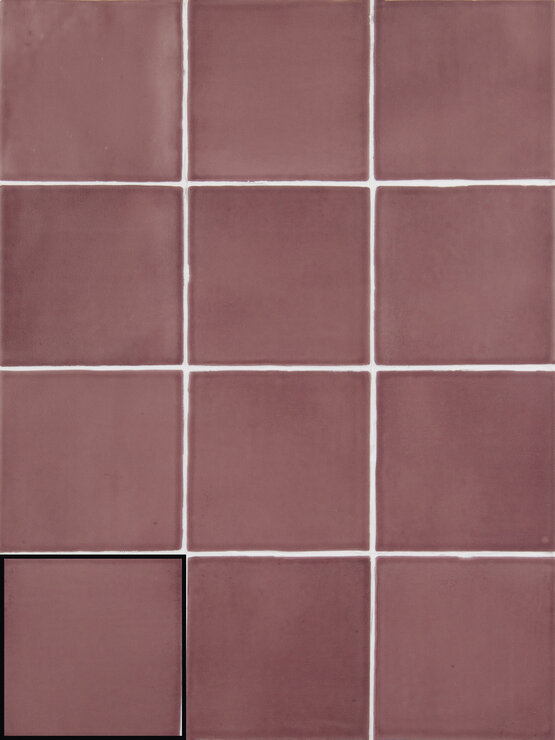 ISPAL BURGUNDY 10X10 MAT Pâte blanche - CARMEN