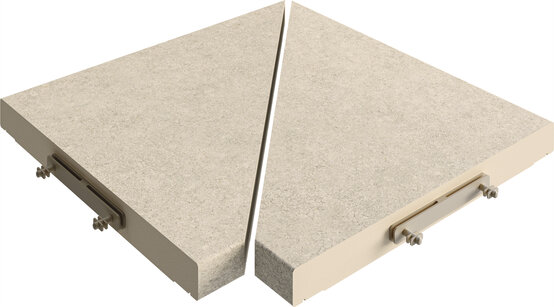PAR ANGULO REJILLA MODULAR IWA BONE 30X30 OPACO KLINKER - APE