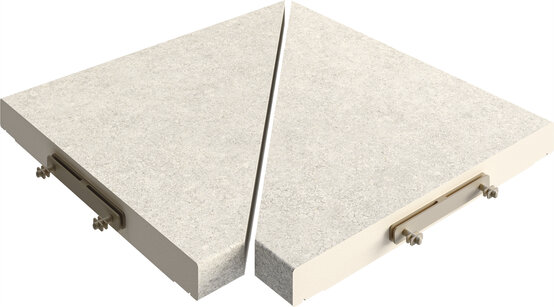 PAR ANGULO REJILLA MODULAR IWA WHITE 30X30 OPACO KLINKER - APE