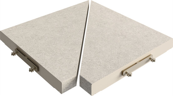 PAR ANGULO REJILLA MODULAR IWA PEARL 30X30 OPACO KLINKER - APE