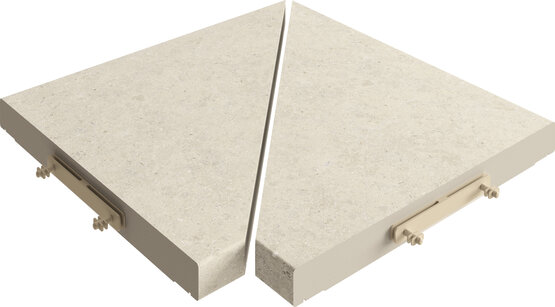 PAR ANGULO REJILLA MODULAR KYOTO IVORY 30X30 MATT KLINKER - APE