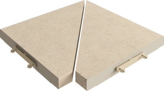 PAR ANGULO REJILLA MODULAR KYOTO BEIGE 30X30 MATT KLINKER - APE