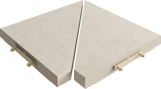 PAR ANGULO REJILLA MODULAR KYOTO TAUPE 30X30 MATT KLINKER - APE