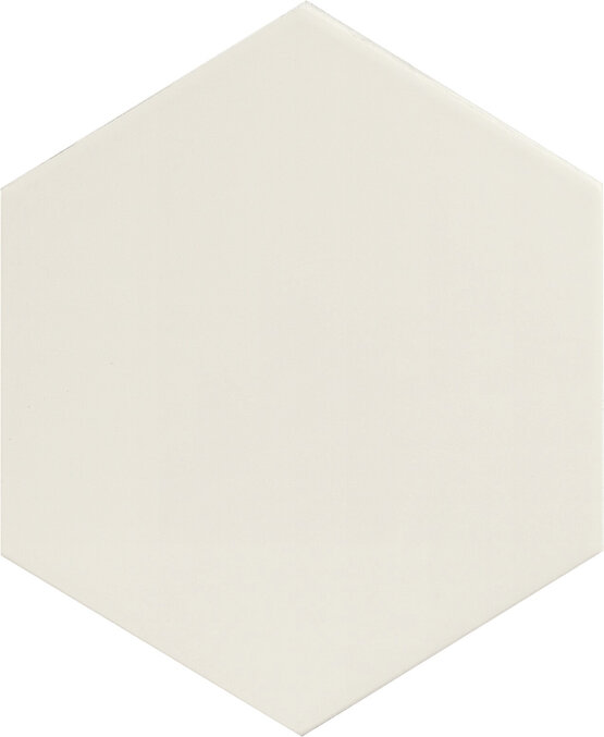 HEXAGON WHITE 17,5X20,2 MATT Feinsteinzeug - CARMEN