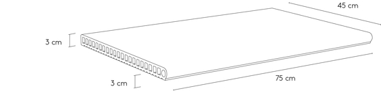 BORDE SKIMMER WABI SABBIA 45X75 МАТОВЫЙ KLINKER - APE