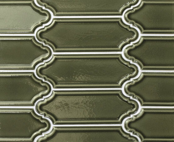 MECOX VICTORIAN GREEN CRACKLED 5X15 ГЛЯНЦЕВЫЙ Белая масса - CARMEN