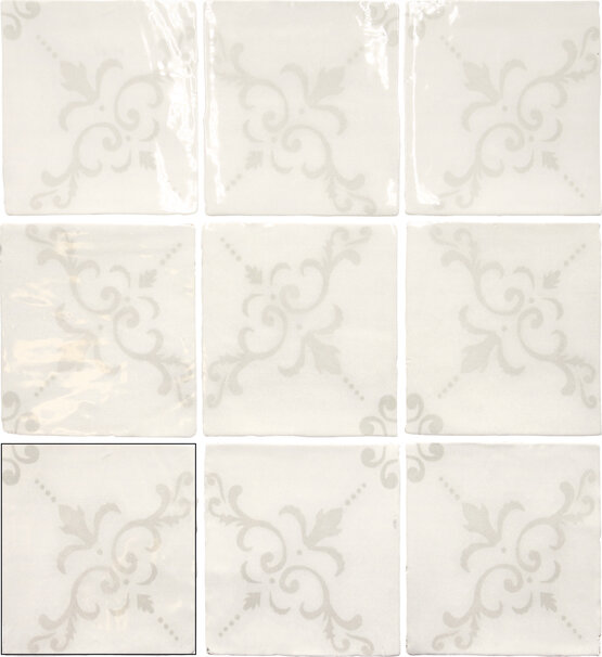MOURA WHITE 13X13 LUCIDO Pasta bianca - CARMEN