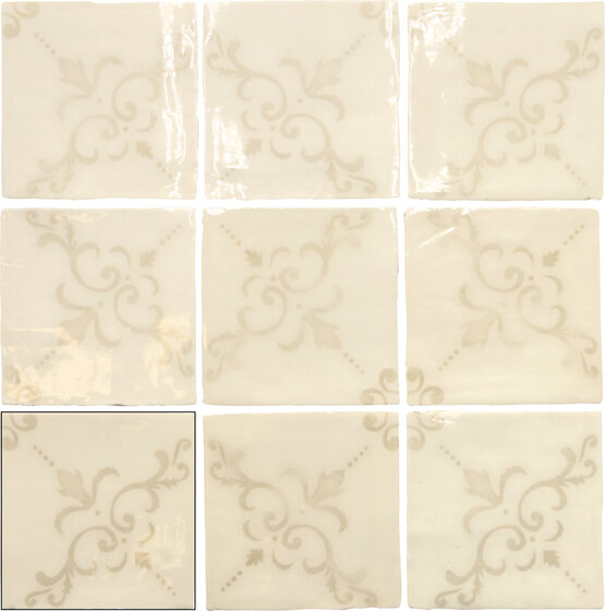 MOURA BEIGE 13X13 LUCIDO Pasta bianca - CARMEN