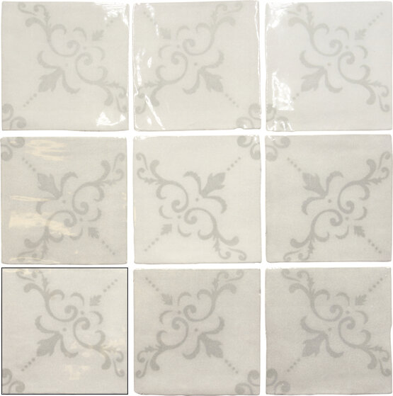 MOURA GREY 13X13 LUCIDO Pasta bianca - CARMEN