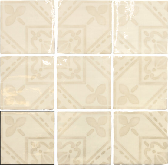 TAVARES BEIGE 13X13 LUCIDO Pasta bianca - CARMEN