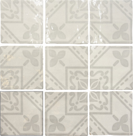 TAVARES GREY 13X13 LUCIDO Pasta bianca - CARMEN