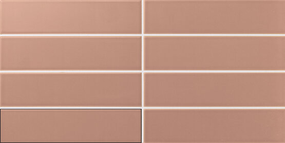 FLAT TERRACOTA 5X20 MATE Pasta blanca - CARMEN