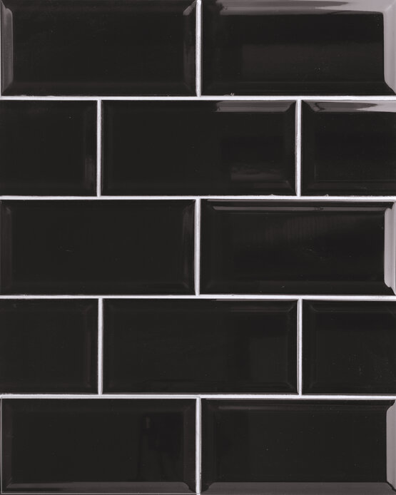 BISELADO NEGRO BR 10X20 BRILLO Pasta roja - APE