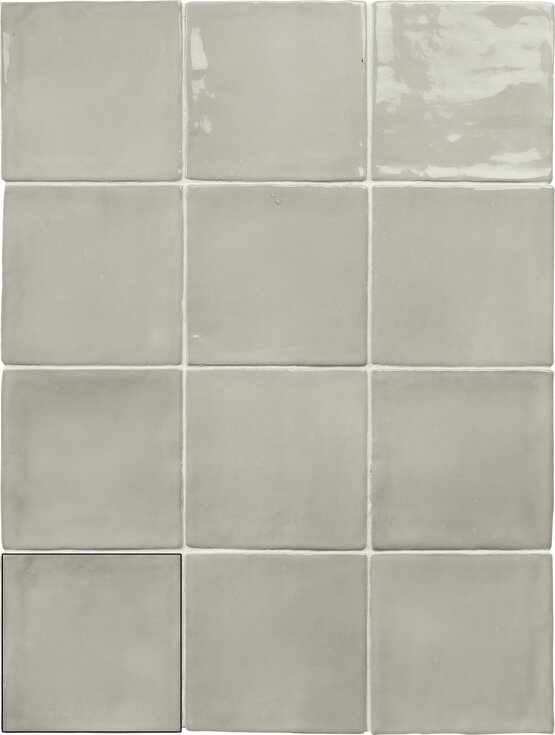 SEVILLE GREY 10X10 GLOSSY White body - CARMEN
