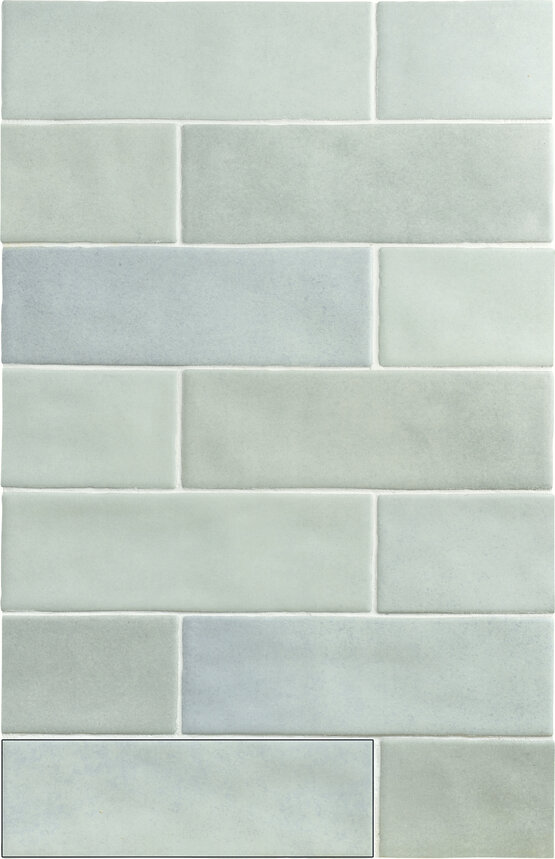 TOSCANA GHOST GREEN 6,5X20 SATINADO Pasta blanca - CARMEN