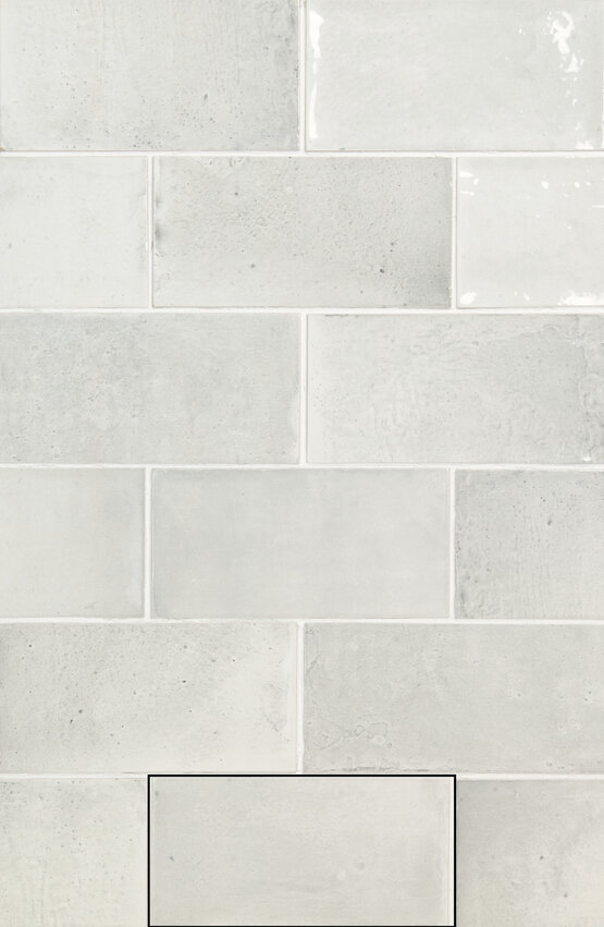 LAUTIA WHITE 7,5X15 LUCIDO Pasta bianca - CARMEN