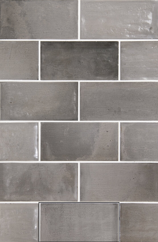 LAUTIA ANTHRACITE 7,5X15 LUCIDO Pasta bianca - CARMEN