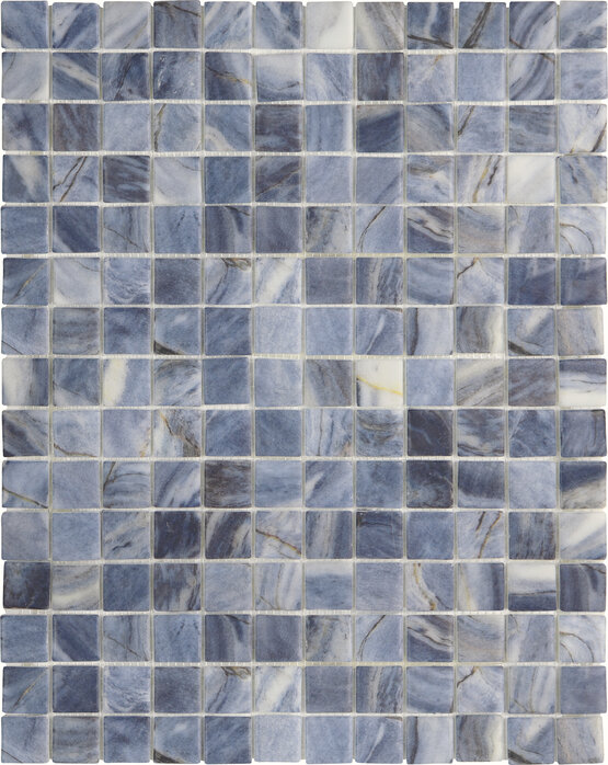 GLASS MOSAIC OCEAN BLUE OXID 31,5X39,6 (2,5X2,5) МАТОВЫЙ СТЕКЛО - APE