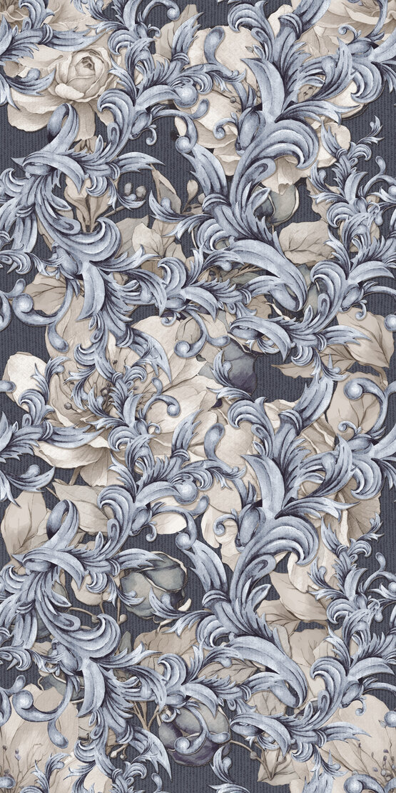BAROQUE BLU MIX RECT 60X120 МАТОВЫЙ Белая масса - APE