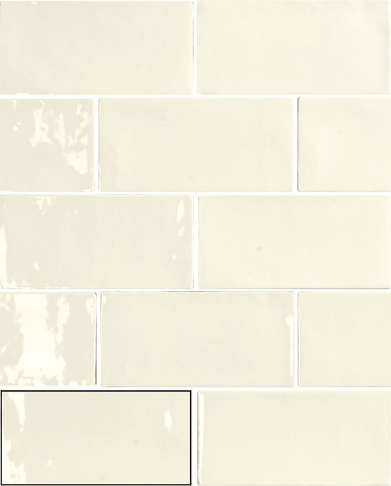 VINTAGE IVORY 7,5X15 GLOSSY White body - CARMEN