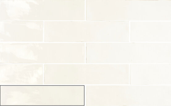 VINTAGE WHITE 7,5X30 GLOSSY White body - CARMEN