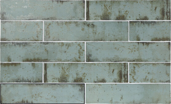 GRUNGE AQUA 7,5X30 BRILLO Pasta blanca - CARMEN