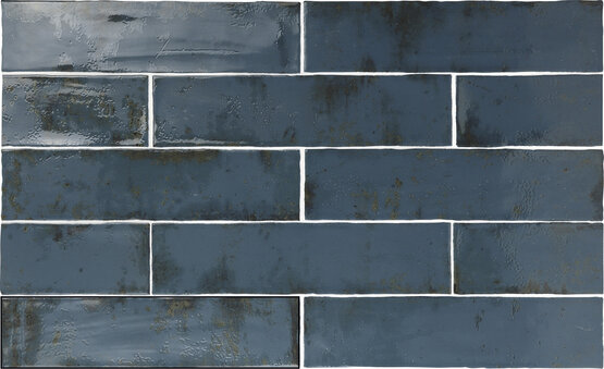 GRUNGE BLUE 7,5X30 BRILLO Pasta blanca - CARMEN