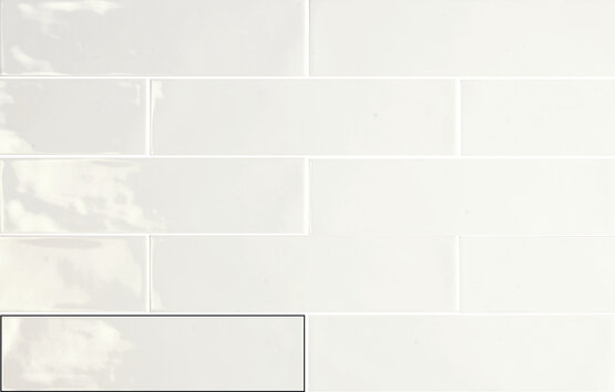 RAVELLO WHITE 7,5X30 BRILLO Pasta blanca - CARMEN