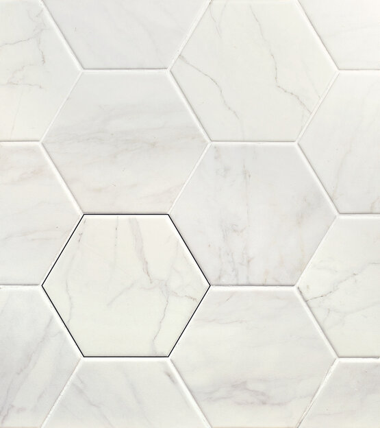 HEXAGON VERONA WHITE 13,9X16 MATE Porcelánico - CARMEN