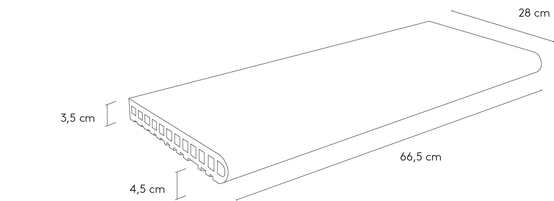 BORDE PISCINA OXFORD PURE 28X66,5 MATT KLINKER - APE