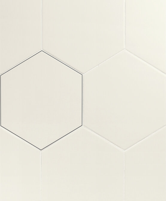 HEXAGON WHITE 17,5X20,2 MATT Porcelain stoneware - CARMEN