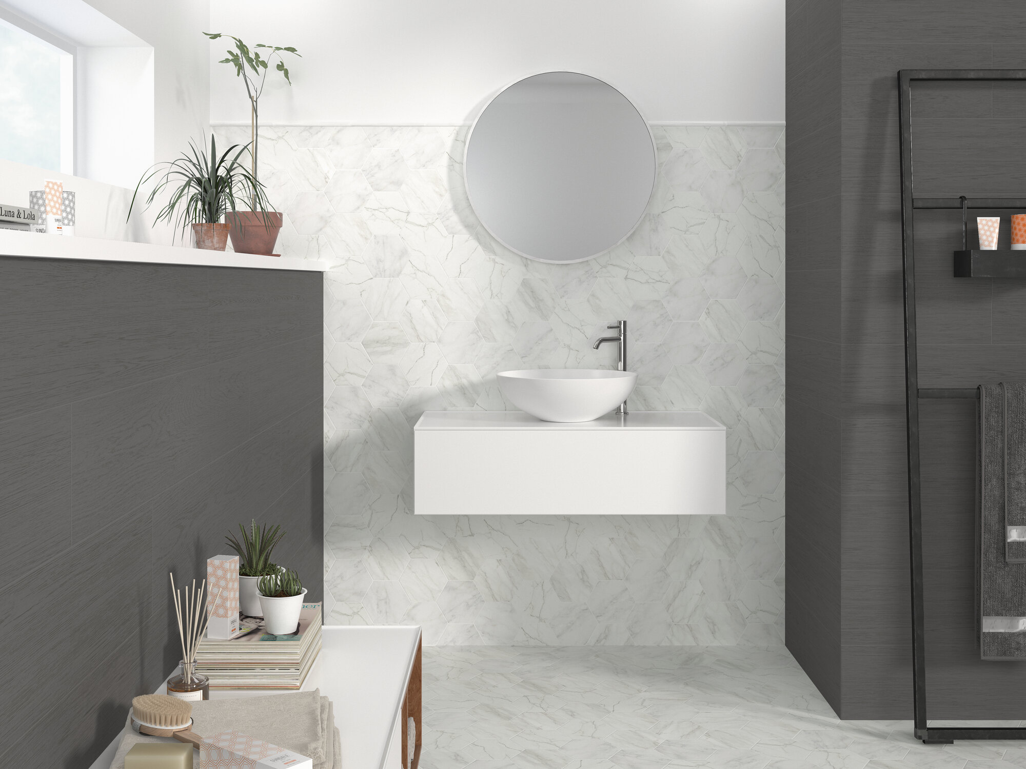 CARMEN-HEXAGON VERONA WHITE 13,9X16