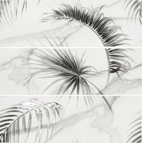 DECOR SET(3) ARECA MATT 25X75 MAT Pâte blanche - APE