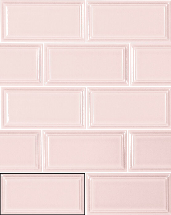 ORIENT PINK CRACKLED 6,5X13 ГЛЯНЦЕВЫЙ Белая масса - CARMEN