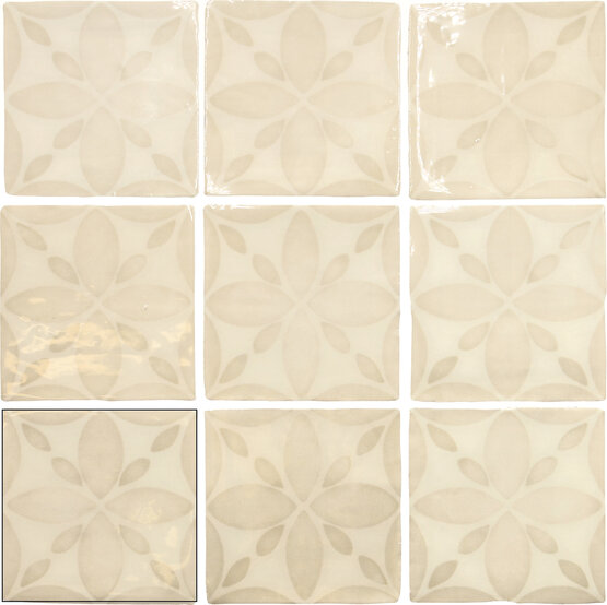 MARIZA BEIGE 13X13 LUCIDO Pasta bianca - CARMEN