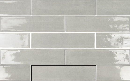 MUD GREY 7,5X30 BRILLANT Pâte blanche - CARMEN