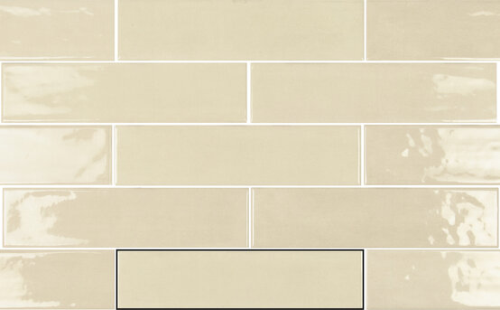 MUD IVORY 7,5X30 BRILLANT Pâte blanche - CARMEN