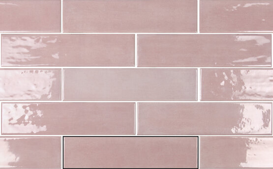 MUD ROSE 7,5X30 BRILLANT Pâte blanche - CARMEN