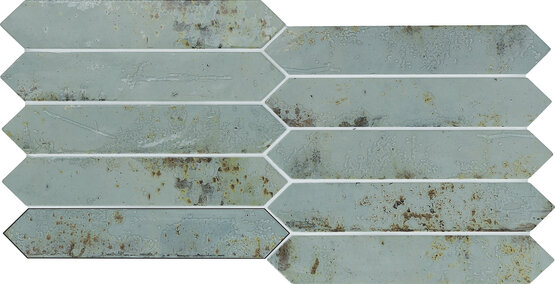 PICKET GRUNGE AQUA 4,3X24,3 BRILLO Pasta blanca - CARMEN