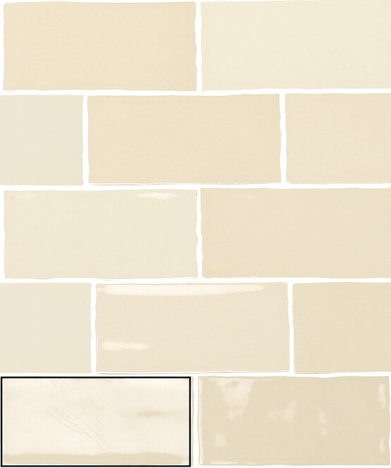 FADO BEIGE 6,5X13 LUCIDO Pasta bianca - CARMEN