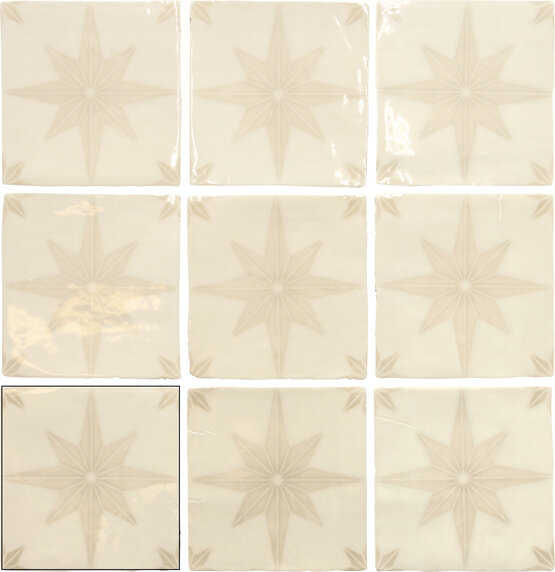 CARMO BEIGE 13X13 LUCIDO Pasta bianca - CARMEN