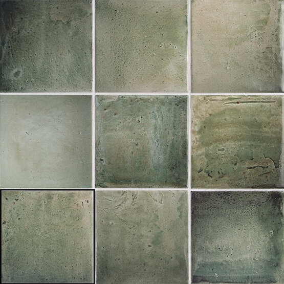 SINTRA OLIVE GREEN 12,4X12,4 BRILLO Pasta blanca - CARMEN