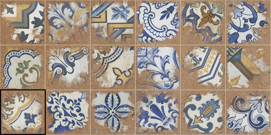 NESSO COTTO MIX RECT 20X20 MATE Porcelánico - CARMEN
