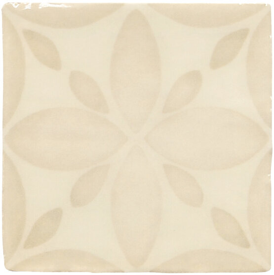 MARIZA BEIGE 13X13 GLOSSY White body - CARMEN