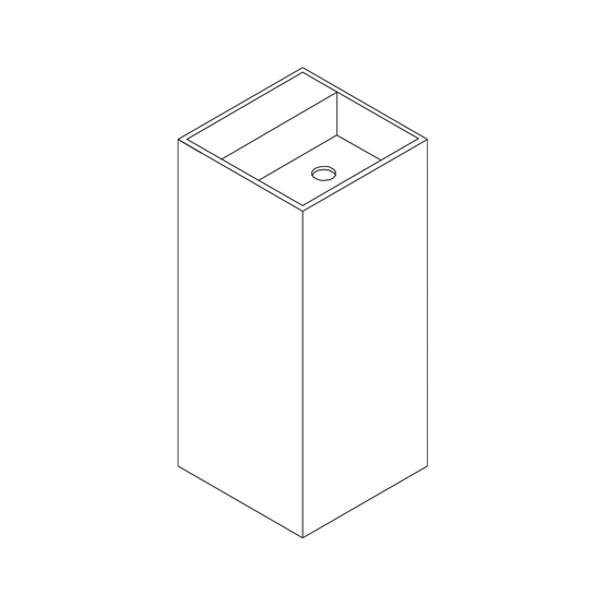 LAVABO PARIS FLOOR/WALL  SOLID SURFACE - ILBAGNO