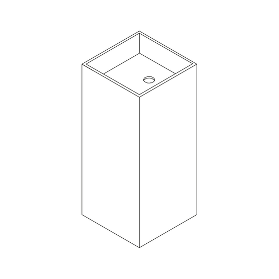 LAVABO LYON FLOOR/WALL  SUPERFICIE SOLIDA - ILBAGNO